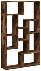 vidaXL Βιβλιοθήκη Καπνιστή Δρυς 72x20x120 εκ. από Επεξεργασμένο Ξύλο