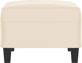 vidaXL Υποπόδιο Μπεζ 70 x 55 x 41 εκ. από Ύφασμα Μικροϊνών