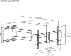 Βάση Τηλεόρασης Aisens WT80TSLE-419 43" 80"