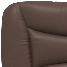 vidaXL Κρεβάτι με Στρώμα Καφέ 90x190 εκ. από Συνθετικό Δέρμα