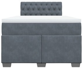 ΚΡΕΒΑΤΙ BOXSPRING ΜΕ ΣΤΡΩΜΑ ΣΚΟΥΡΟ ΓΚΡΙ 120X200 ΕΚ. ΒΕΛΟΥΔΙΝΟ 3286289