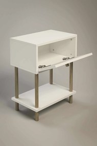 Κομοδίνο Λευκό LIFLILO 50x32x64.4
