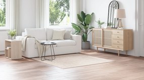 vidaXL Χαλύβδινο Χαλί Υψηλής Πυκνότητας Κρεμ 160x160 εκ. PP