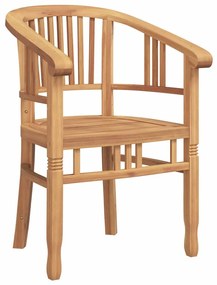 vidaXL Καρέκλες Κήπου 2 pcs Καφέ 63 x 58 x 89 εκ. Μασίφ ξύλο teak