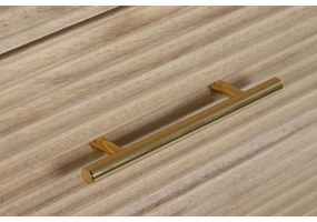 Συρταριέρα DKD Home Decor Χρυσό Ανοιχτό καφέ Ξύλο Ξυλο παουλόβνια Ξύλο MDF Scandi 45 x 40 x 100 cm 42 x 40 x 100 cm