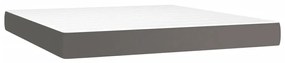 vidaXL Στρώμα με Pocket Springs Γκρι 160x200x20 εκ. Συνθετικό Δέρμα