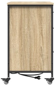 vidaXL Γραφείο Ντουλάπι Sonoma Δρυς 76 x 41 x 72 cm Επεξεργασμένο ξύλο