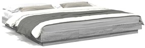 vidaXL Πλαίσιο Κρεβατιού Γκρι Sonoma 180x200 εκ. Επεξεργασμένο Ξύλο