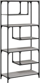 vidaXL Βιβλιοθήκη Γκρι Sonoma 81x36x176 εκ. από Επεξεργ. Ξύλο