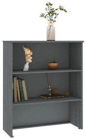 vidaXL Πάνω Μέρος Ντουλαπιού HAMAR Γκρι 85x35x100 εκ. Μασίφ Πεύκο