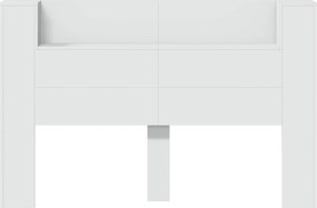vidaXL Κεφαλάρι Ντουλάπι με LED με ράφι Λευκός 160 x 16,5 x 103,5 cm
