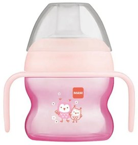 Ποτηράκι Με Χερούλια Starter Cup 462G 150ml 4+ Μηνών Pink Mam 150ml Σιλικόνη,Πλαστικό