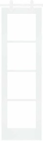 vidaXL Συρόμενη Πόρτα Λευκό 61 x 198.5 εκ. Ξύλο και μέταλλο