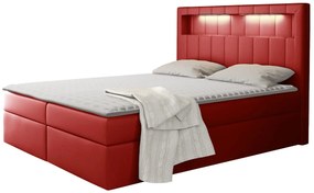 Επενδυμένο κρεβάτι Aspen-Kokkino-160 x 200