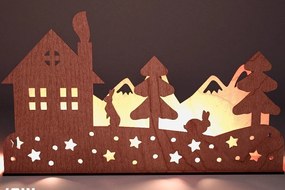 Intra απο ξύλο plywood 3mm-4mm πάχος Χριστουγεννιάτικη Σκηνή Δίασταση 15x15 cm INTRAFABR-75890919