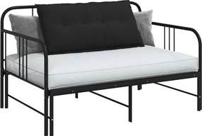 vidaXL Μαξιλάρι Πλάτης Μαύρο 100 x 50 cm Ύφασμα Μικροΐνας