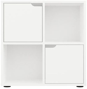 Βιβλιοθήκη Bookel pakoworld σε λευκή απόχρωση 59.6x27.5x60.4εκ (1 τεμάχια)