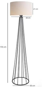 ΦΩΤΙΣΤΙΚΟ ΔΑΠΕΔΟΥ FIRDO I PAKOWORLD Ε27 ΥΦΑΣΜΑ ΚΡΕΜΑ-ΜΕΤΑΛΛΟ ΜΑΥΡΟ Φ38X121ΕΚ
