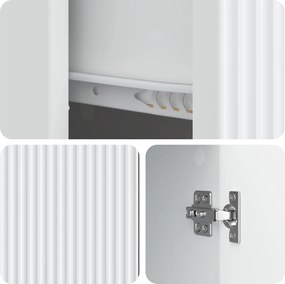vidaXL Πλαϊνό γραφείο Λευκό 66 x 34,5 x 90 εκ Επεξεργασμένο Ξύλο