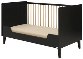 Βρεφικό Κρεβάτι Xem 70x140cm  Matt Black + Oak ToiToiKids