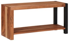 vidaXL Βιβλιοθήκη Καφέ, Μαύρο 80 x 30 x 110 εκ. Στερεό Ξύλο Ακακίας