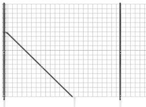 vidaXL Συρματόπλεγμα Περίφραξης Ανθρακί 2 x 10 μ. με Καρφωτές Βάσεις