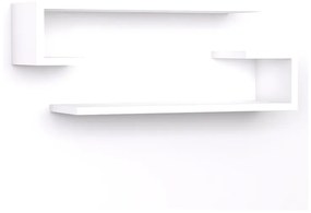 Ραφιέρα τοίχου Eldo pakoworld σετ 2τεμ μελαμίνη σε λευκή απόχρωση 60x19.6x15εκ Model: 120-000460