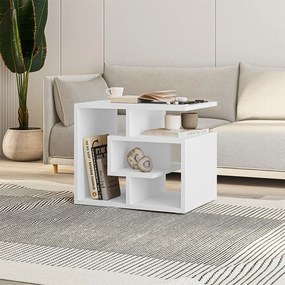 Τραπεζάκι βοηθητικό Labirent Megapap Megapap χρώμα λευκό 54x40x45εκ.