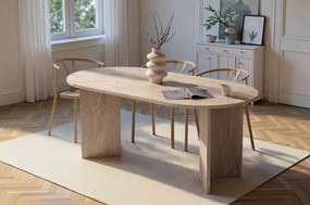 Dining Table Sablin - Travertine Travertine
