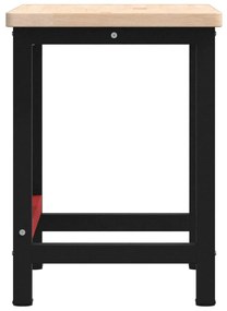 vidaXL Πάγκος Εργασίας Ορθογώνιος 100x60x83 εκ. από Μασίφ Ξύλο Δρυός