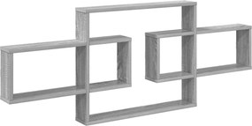 vidaXL Ράφι Τοίχου Γκρι Sonoma 130 x 10 x 50 εκ.