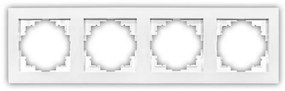 Πλαίσιο Διακόπτη Πρίζας Τετραπλό Lumen-15-0330-Λευκό 15-0330