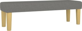 vidaXL Κρεβάτι Boxspring με Στρώμα Σκούρο Γκρι 140x200 εκ Υφασμάτινο