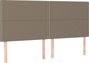 vidaXL Κεφαλάρι Κρεβατιού Μπεζ 200x5x118/128 εκ. Ύφασμα