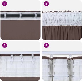 vidaXL Βελούδινες Κουρτίνες 2 pcs Καφέ 140 x 140 cm Βελούδο