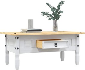 vidaXL Τραπέζι Σαλονιού Μεξικ. Στιλ Corona Λευκό 100x55x44 εκ. Πεύκο