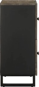 vidaXL Μπουφές Μαύρο 60x33x75 cm Μασίφ Ξύλο Μάνγκο