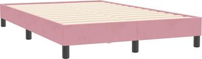 vidaXL Box Spring Κρεβάτι χωρίς στρώμα Ροζ 120x210 cm Βελούδινο