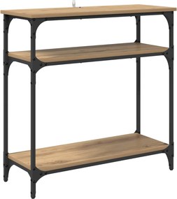 vidaXL Τραπέζι κονσόλας Artisan Oak 75 x 29 x 75 εκ Επεξεργασμένο Ξύλο