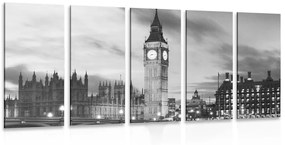Εικόνα 5 μερών Big Ben στο Λονδίνο σε ασπρόμαυρο