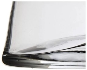 Διάφανο γυάλινο βάζο διακόσμησης 9.5x9.5x37εκ