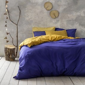 Παπλωματοθήκη Abalone (Σετ 3τμχ) Blue - Mustard Beige Nima Queen Size 220x240cm Microfiber