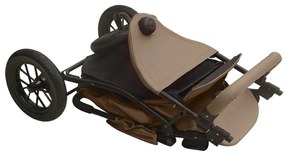 vidaXL Καρότσι Μωρού Χρώμα Taupe Ατσάλινο