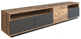 Έπιπλο Τηλεόρασης 956LCS1605 180x44,5x44,6cm Anthracite-Oak