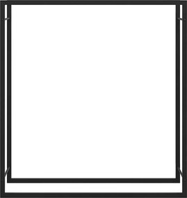 vidaXL Ραφιέρα Καυσόξυλων Ματ Μαύρο 110x28x116 εκ. Ατσάλι