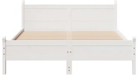 vidaXL Σκελετός Κρεβ. Χωρίς Στρώμα Λευκό 160x200 εκ Μασίφ Πεύκο