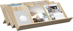 vidaXL Ράφι Περιοδικών με ράφι Δρύς Sonoma 90 x 53 x 28,5 εκ