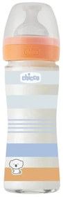 CHICCO ΜΠΙΜΠΕΡΟ ΓΥΑΛΙΝΟ BOY WELL BEING 240ML 0Μ+ ΘΗΛΗ ΣΙΛΙΚΟΝΗΣ A50-28721-21