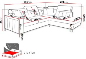 Γωνιακός καναπές Baltico III Maxi-Αριστερή-Gkri