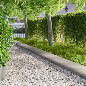vidaXL Περίγραμμα γκαζόν 10 τμχ. 100 x 22 εκ Stainless Steel Ασημί